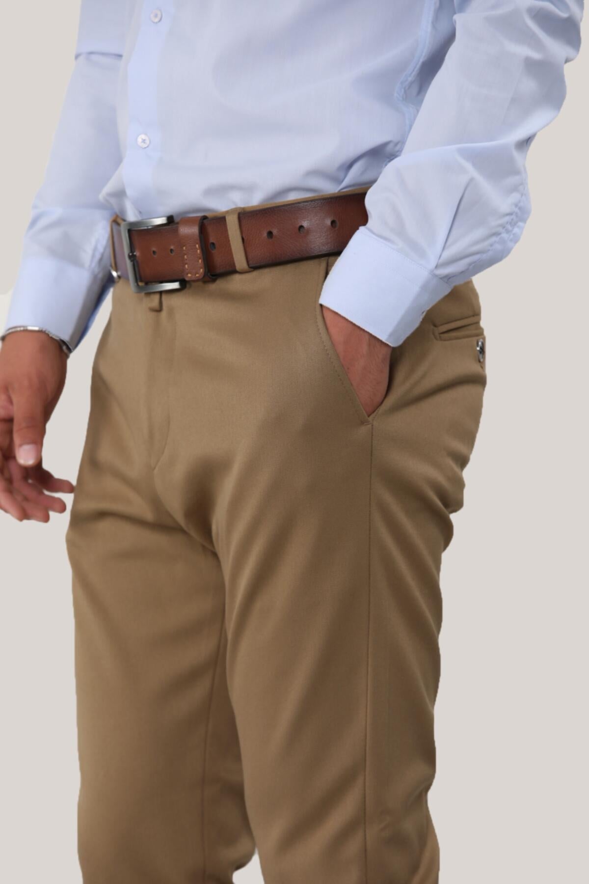 Erkek Kumaş Pantolon Camel