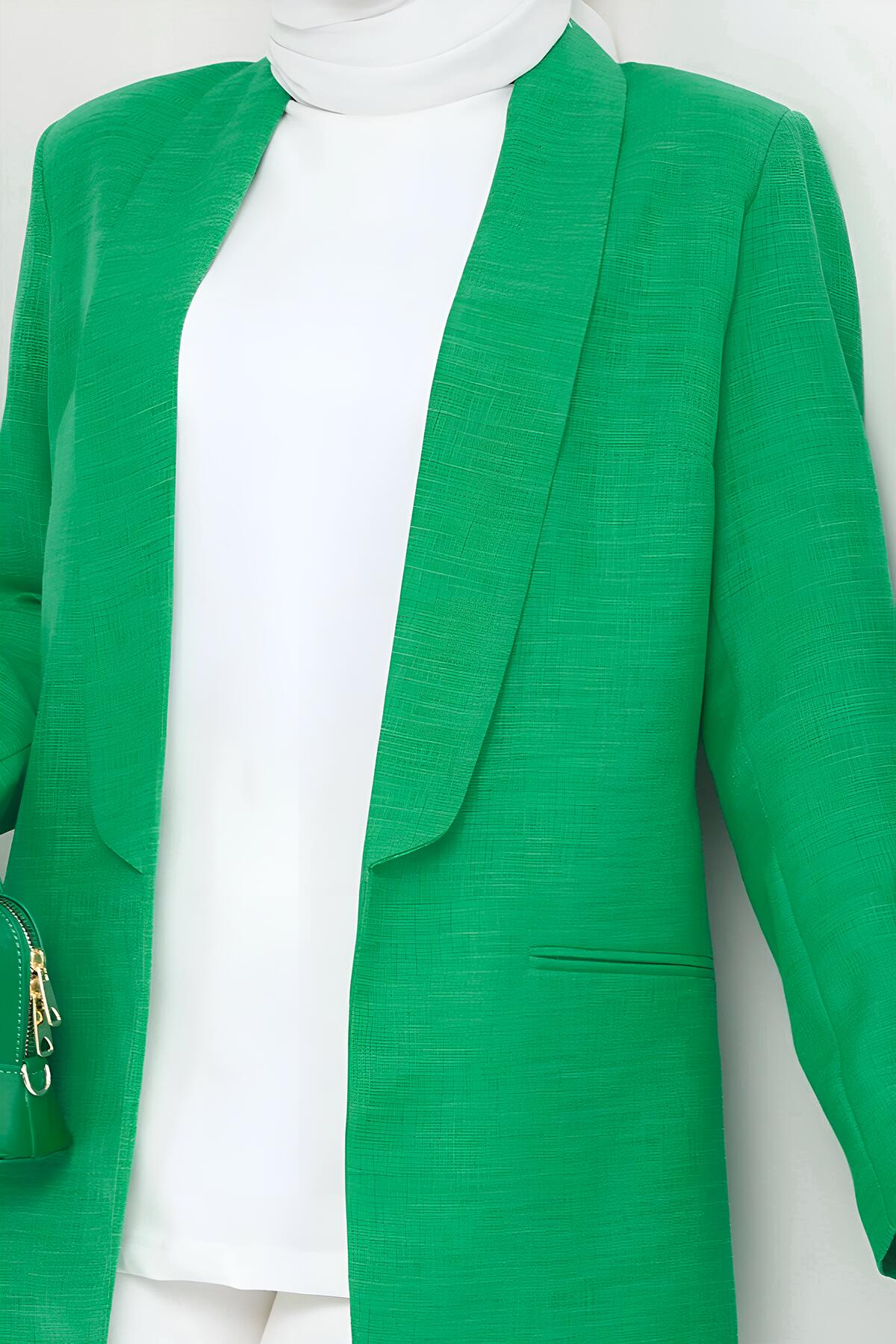 Kadın Mendil Yaka Blazer Ceket
