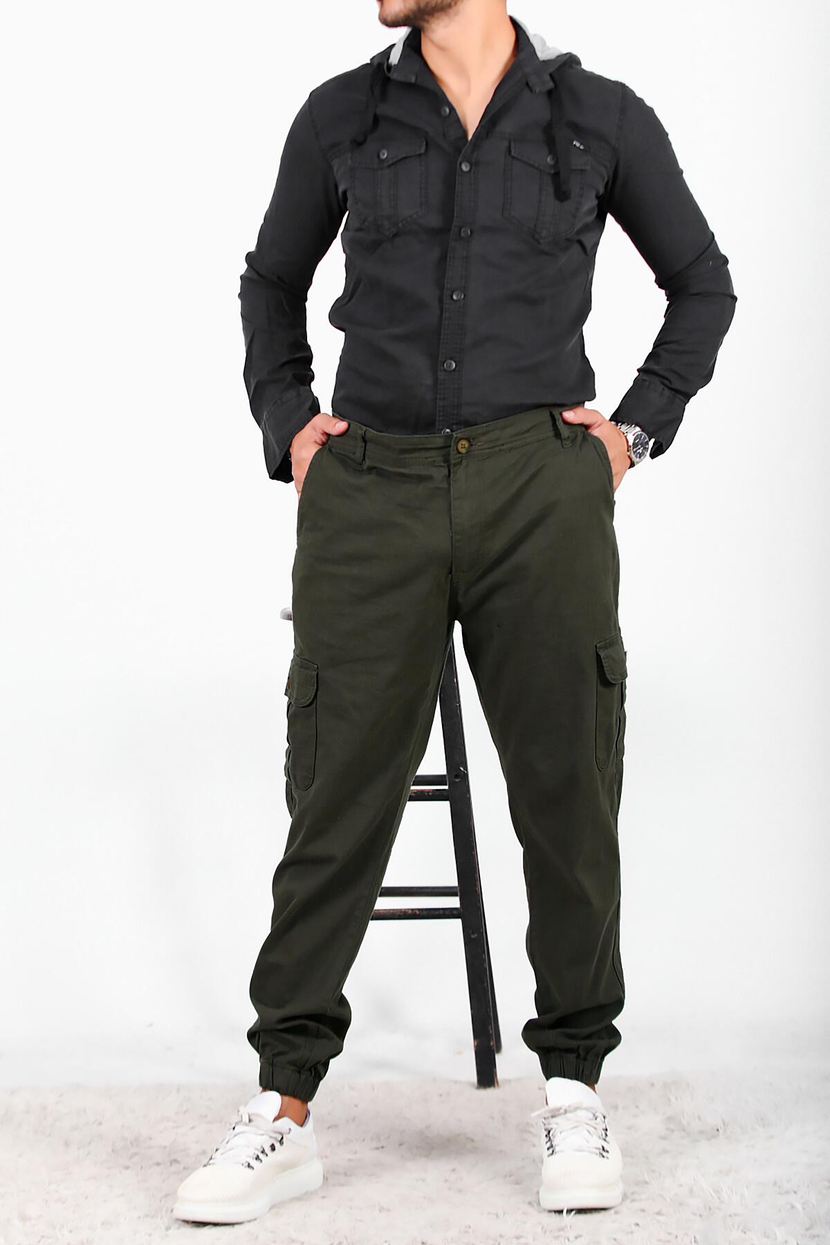 Erkek Paça Lastikli Kargo Pantolon