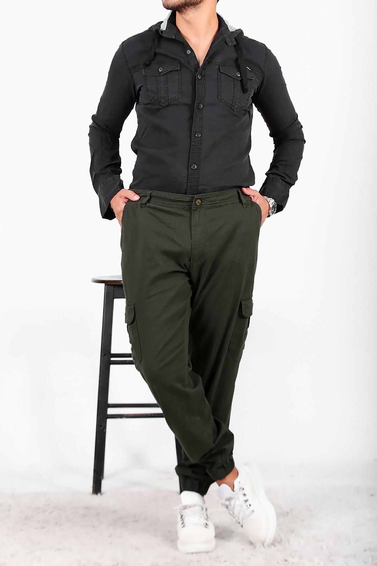 Erkek Paça Lastikli Kargo Pantolon