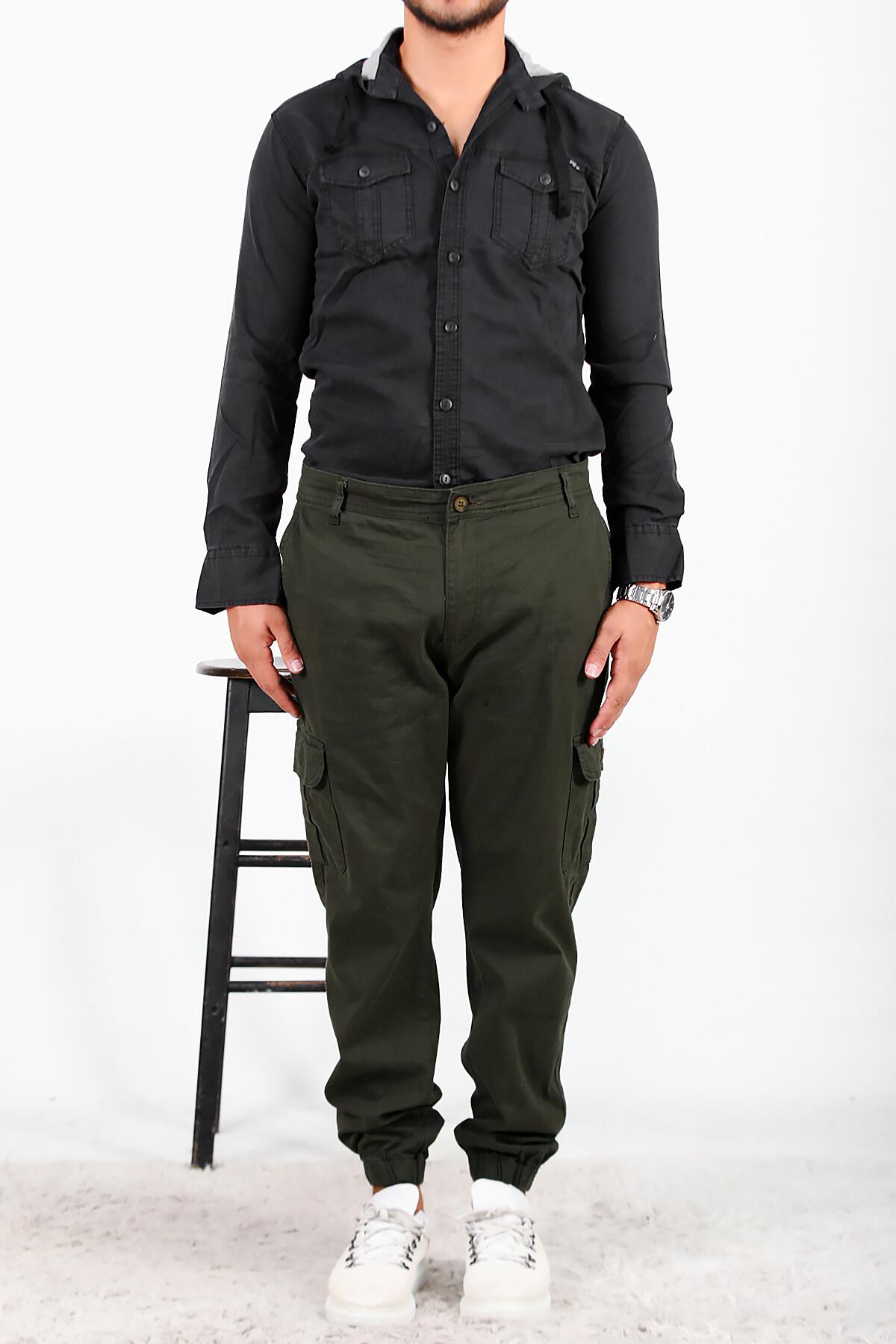 Erkek Paça Lastikli Kargo Pantolon