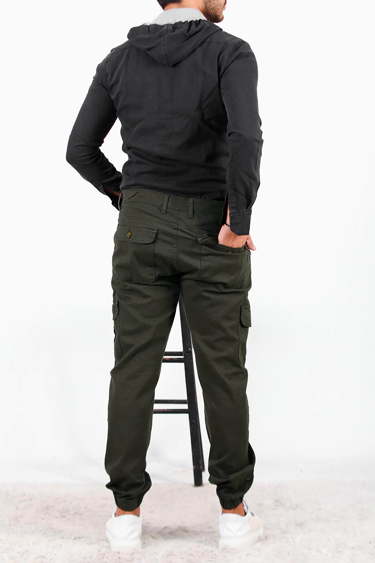 Erkek Paça Lastikli Kargo Pantolon