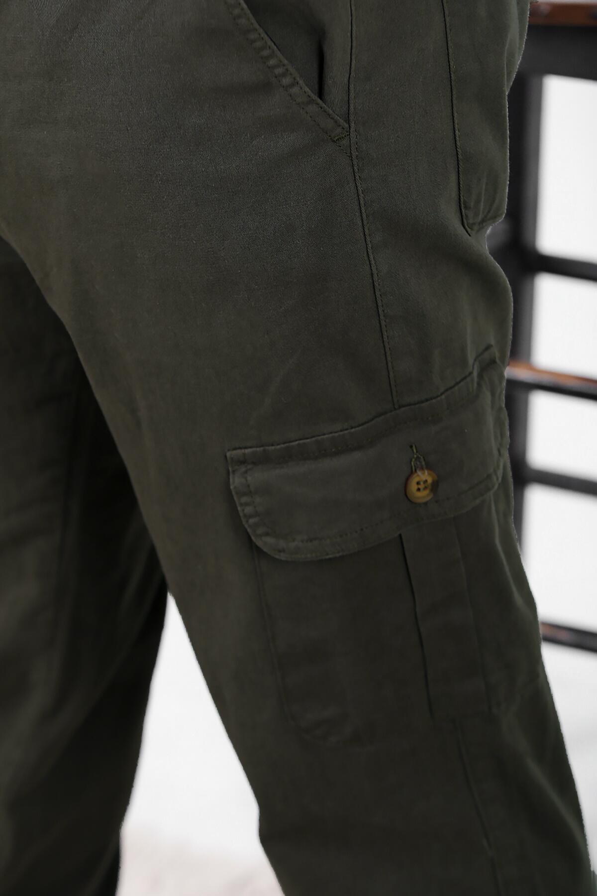 Erkek Paça Lastikli Kargo Pantolon