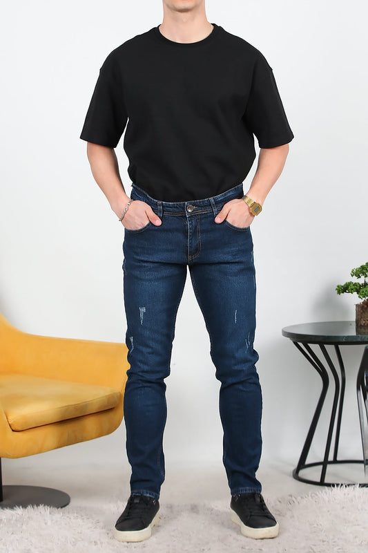 Erkek Tırnaklı Likralı Pantolon Kot