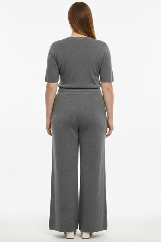 Kadın Triko Çimalı Pantolon Antrasit