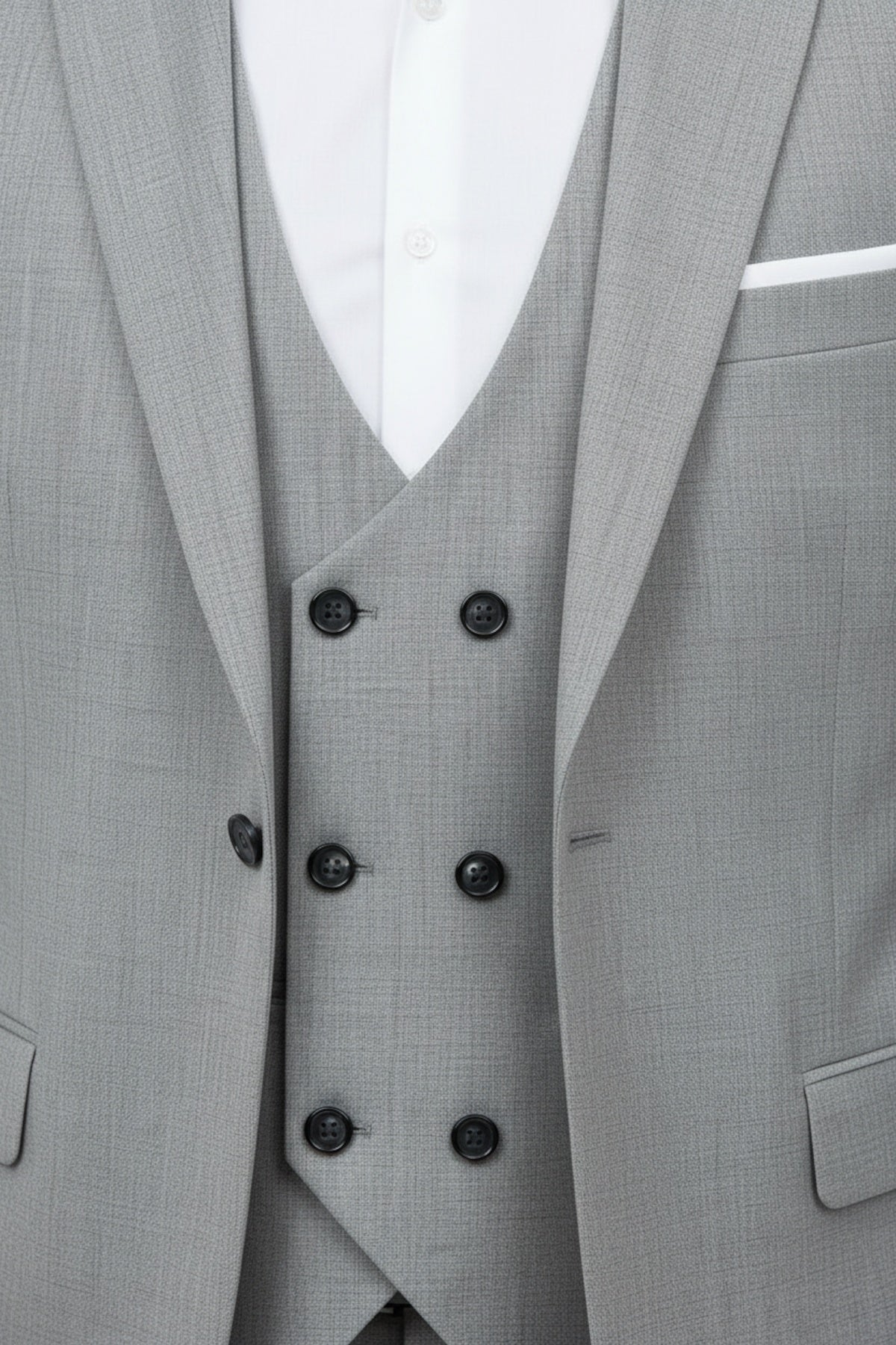 Erkek Mega 3Lü Takım Açık Gri