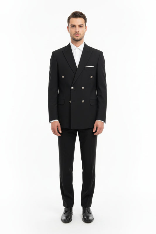 Erkek Bezayak Kloveze İkili Takım Siyah