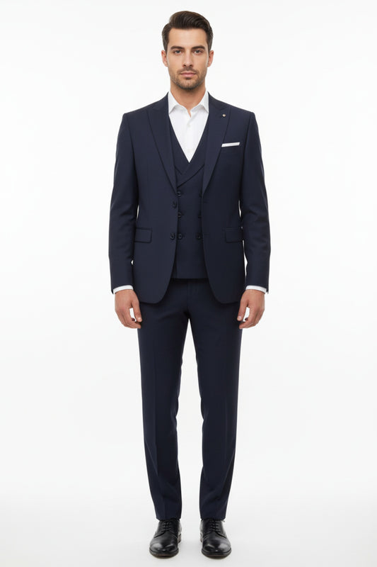 Erkek Double 3Lü Takım Lacivert
