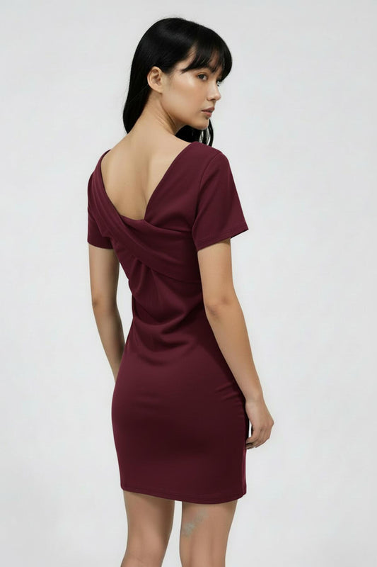 Kadın Ottoman İğne Tokalı Elbise Bordo