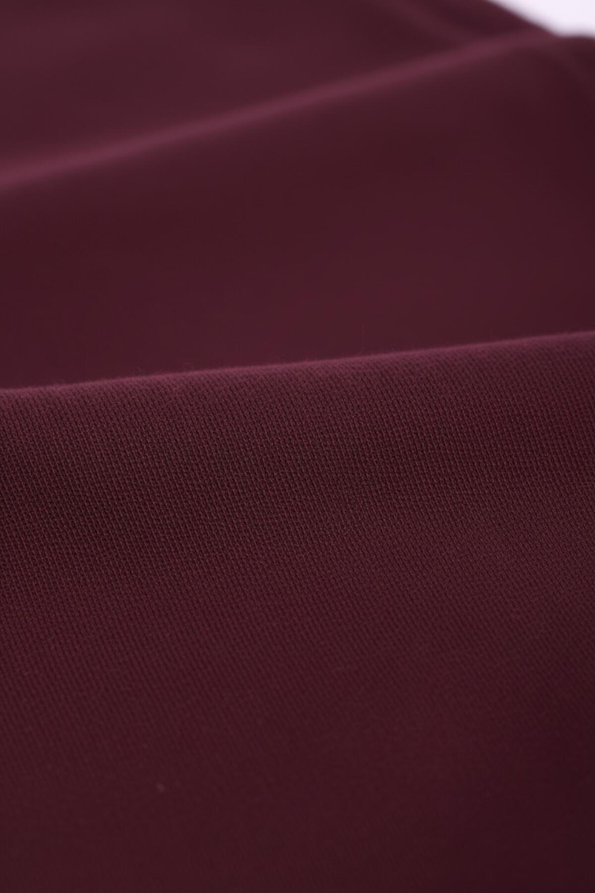 Kadın Bel Paça Lastikli Paça Düğme Detay Eşofman Bordo