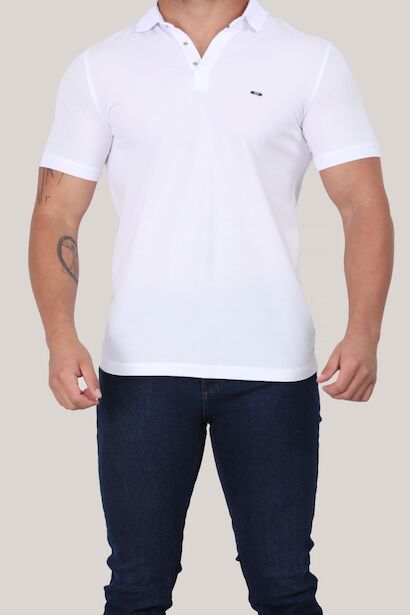 Erkek Polo Yaka T-shirt Beyaz