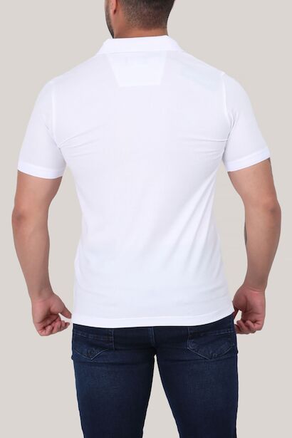 Erkek Polo Yaka T-shirt Beyaz