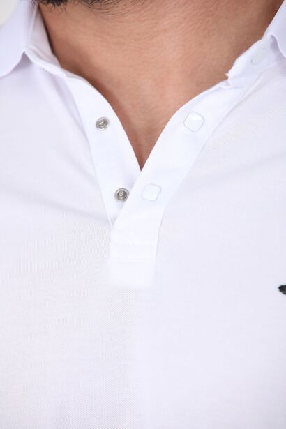Erkek Polo Yaka T-shirt Beyaz