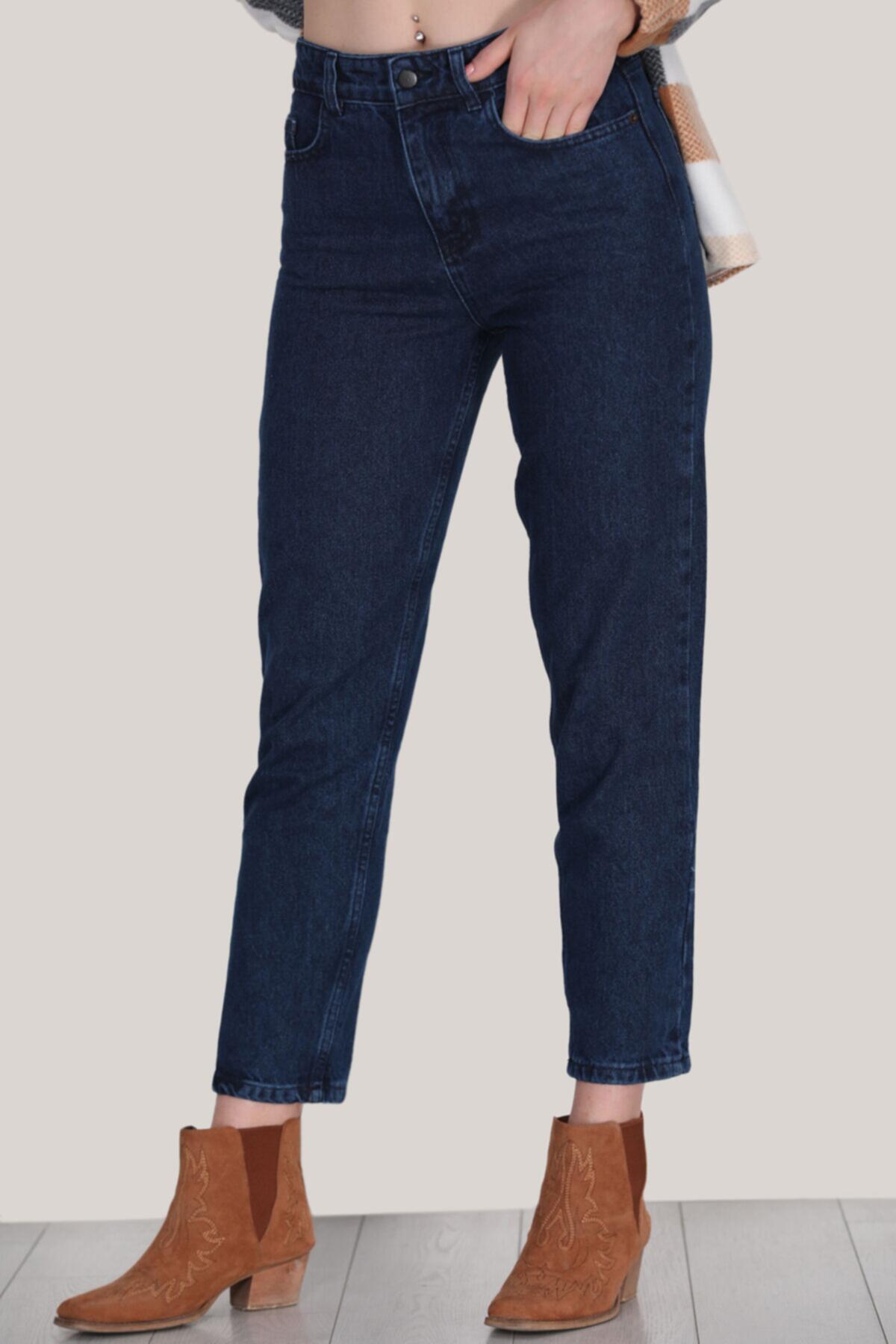 Kadın Mom Jeans Pantolon
