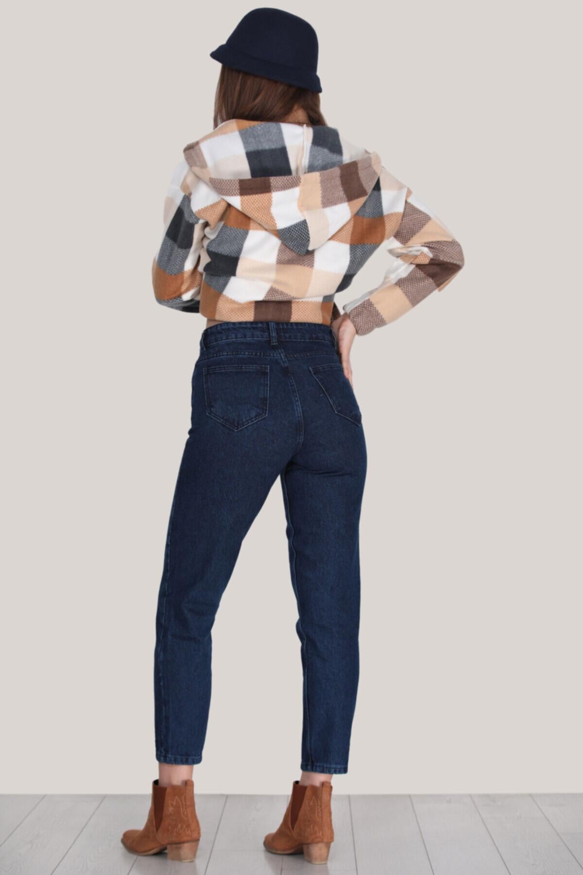 Kadın Mom Jeans Pantolon