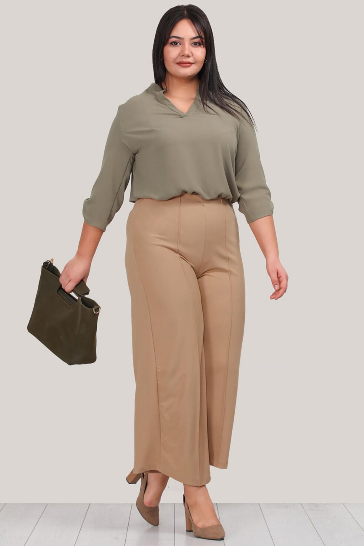 Büyük Beden Yüksek Bel Kapri