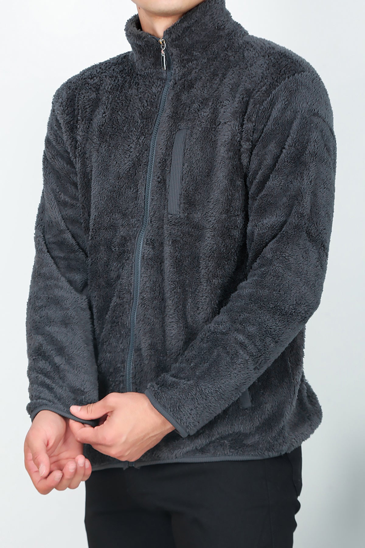 Men's plush fleece jacket hotsell