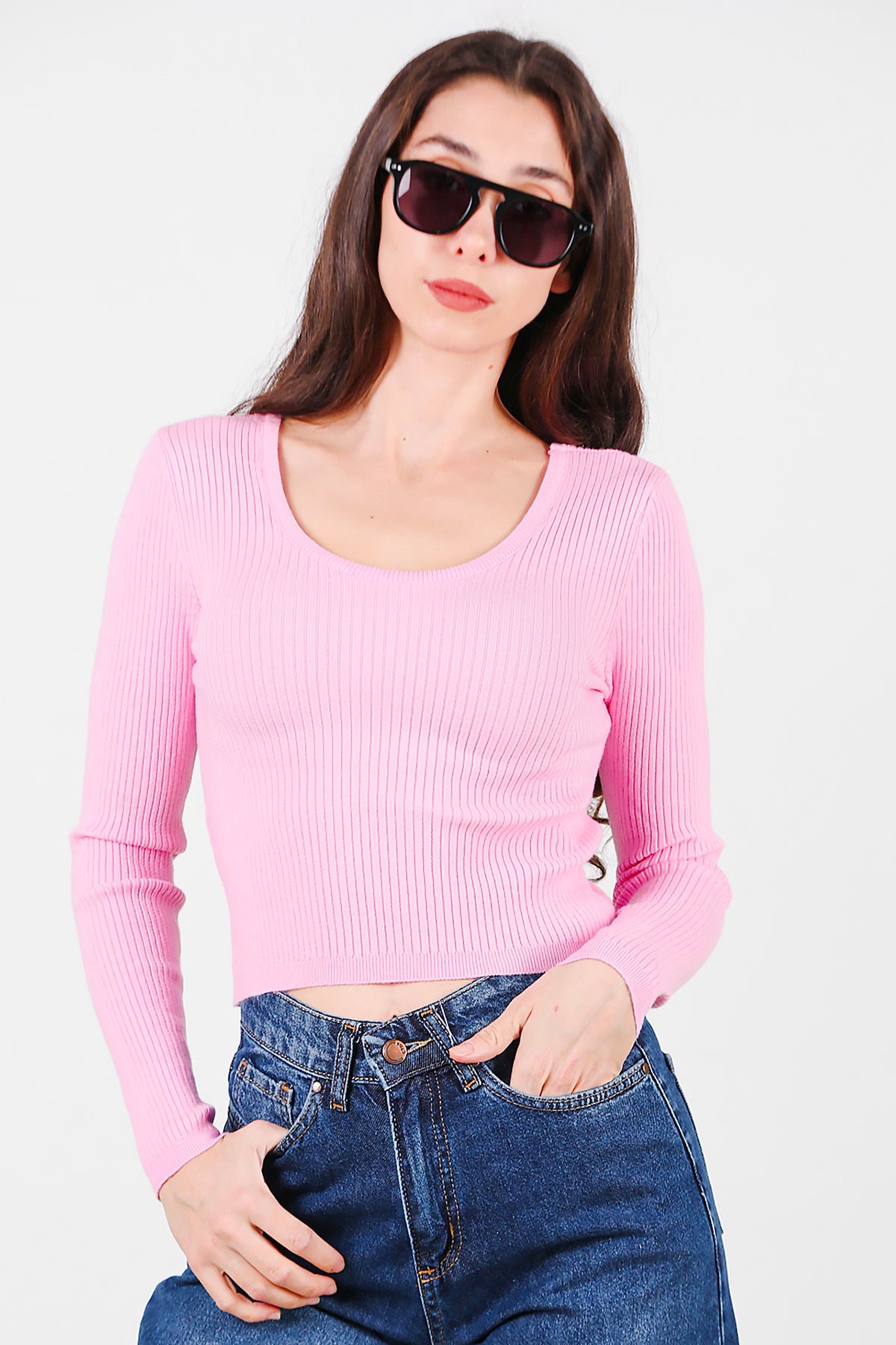Kadın Triko Bluz Pembe
