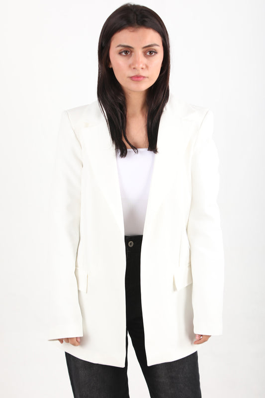 Formelle Kadın Blazer Ceket Ekru
