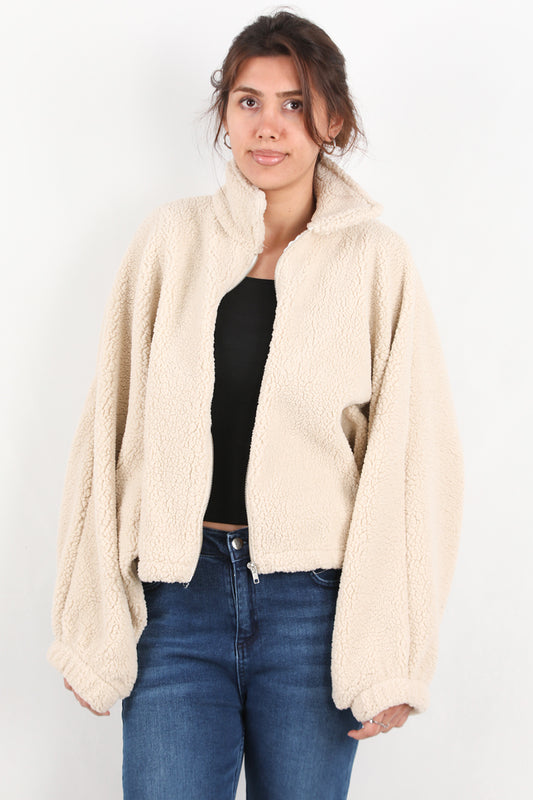 Cozyra Kadın Peluş Ceket Taş