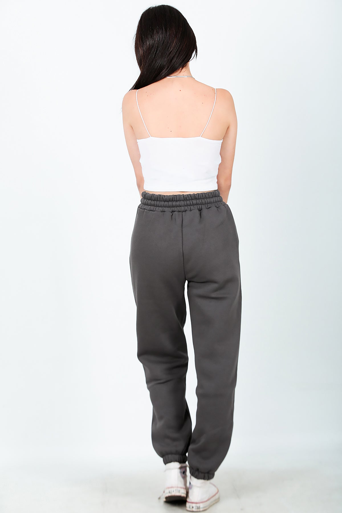 Kadın Paça Lastikli İçi Şardonlu Eşofman Altı Antrasit