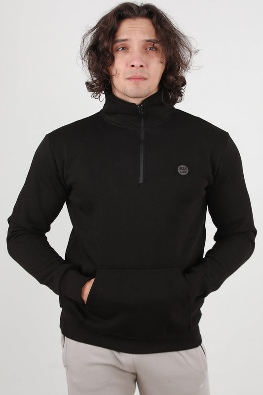 Edge Erkek Yarım Fermuar Sweat Siyah