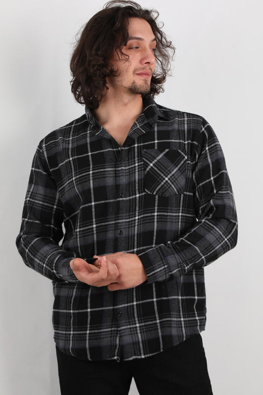 Timber Erkek Ekoseli Oduncu Gömlek Siyah