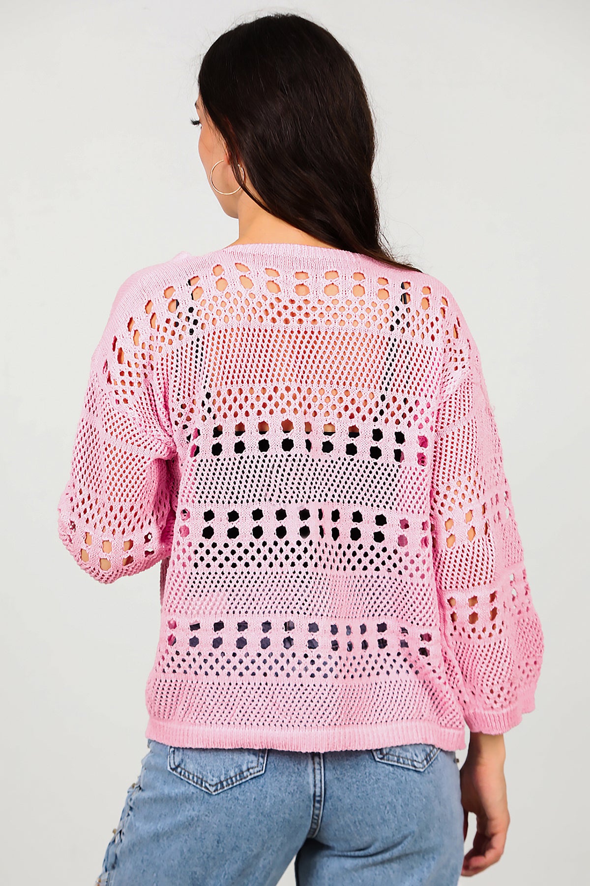 Kadın Önü Bağlamalı Hırka Pembe