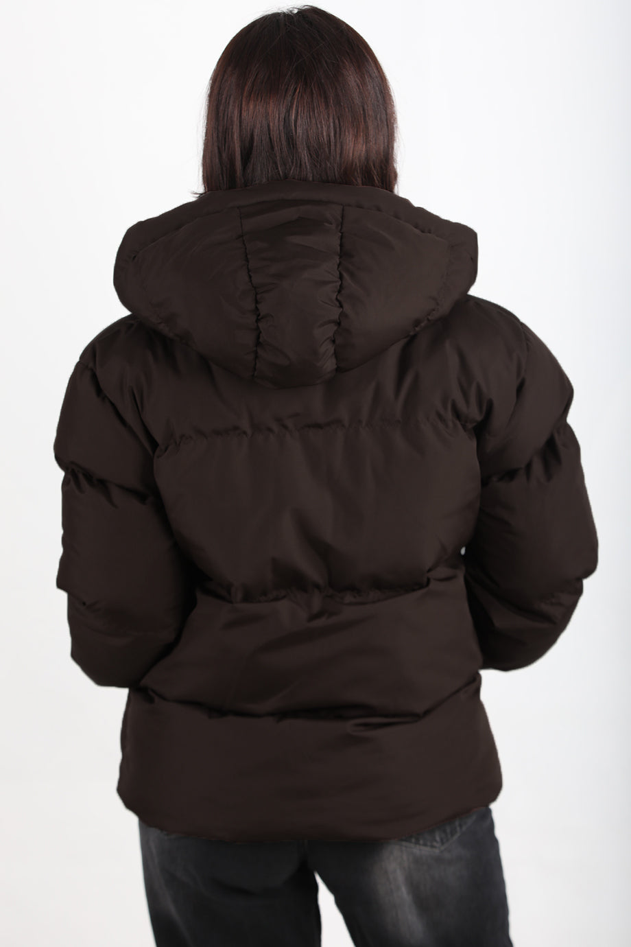 Overshort Kadın Oversize Kısa Mont Kahverengi