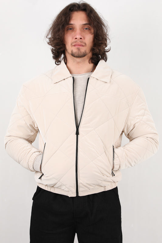 Quilted Erkek Kapiton Mont Taş