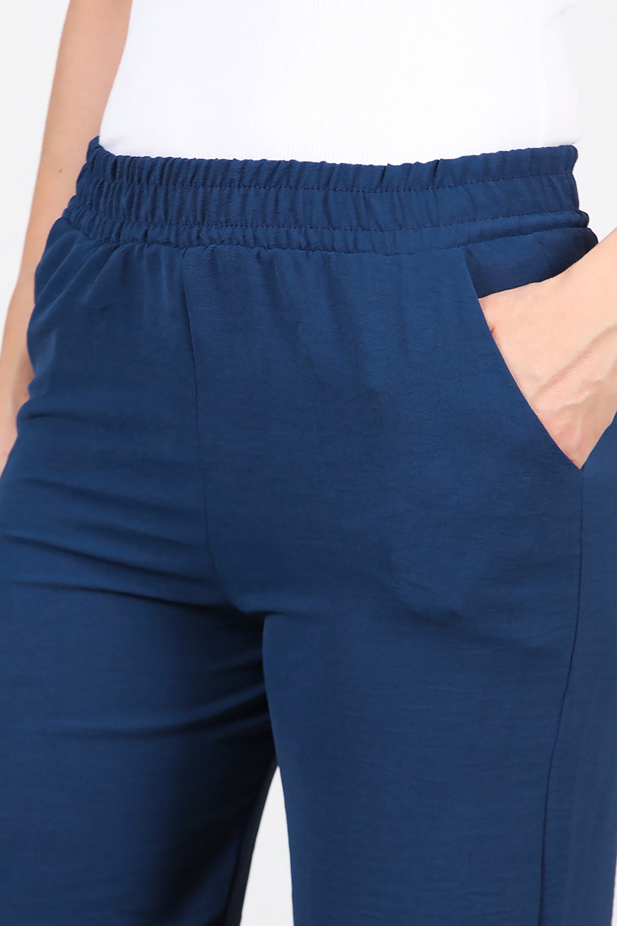 Kadın Bol Paça Pantolon Lacivert