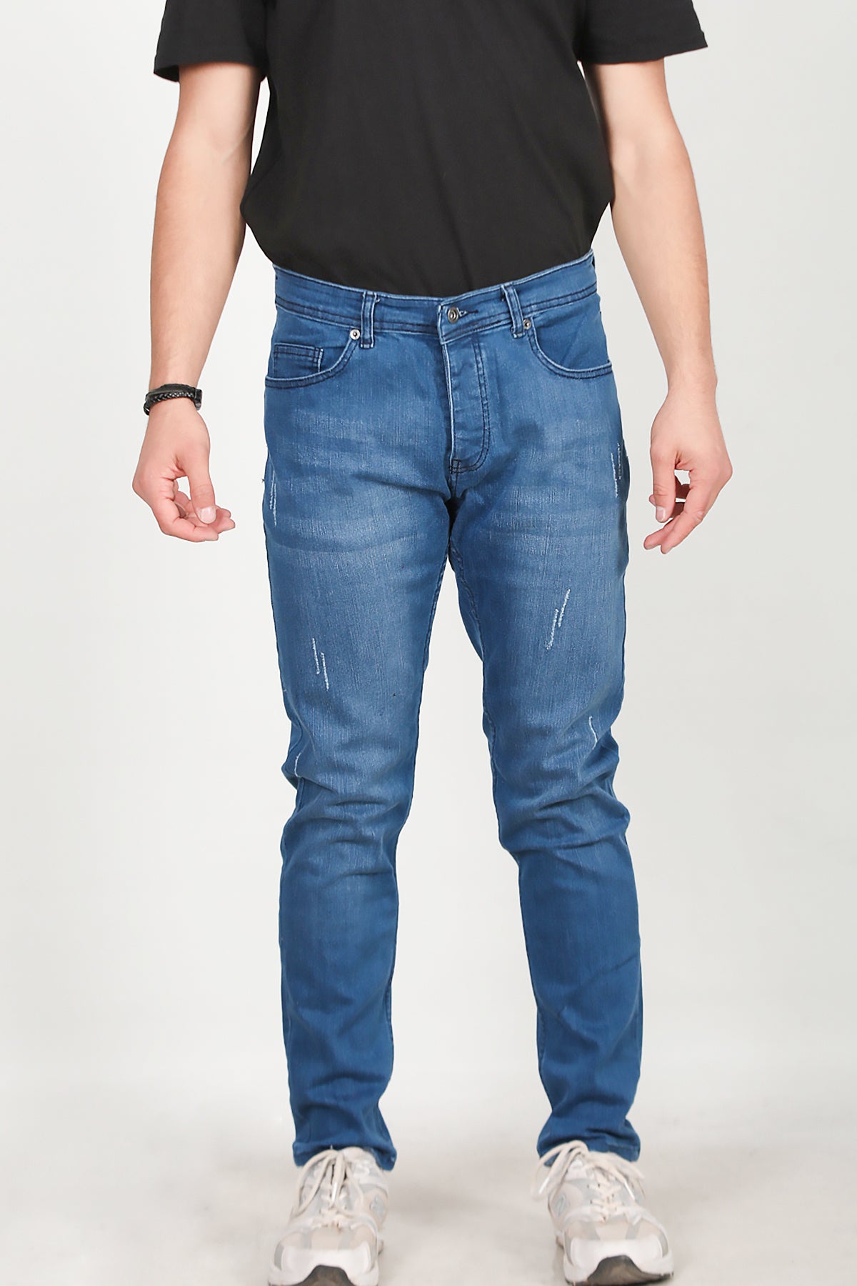 Erkek Tırnaklı Kot Pantolon Lacivert