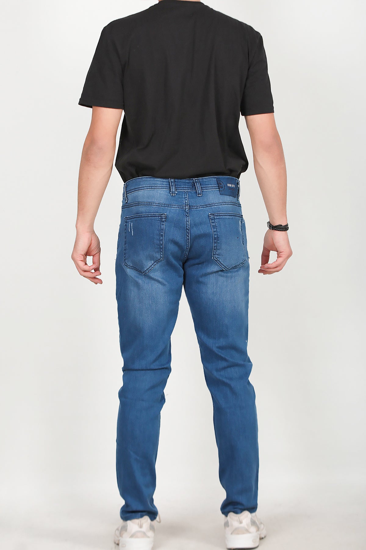 Erkek Tırnaklı Kot Pantolon Lacivert