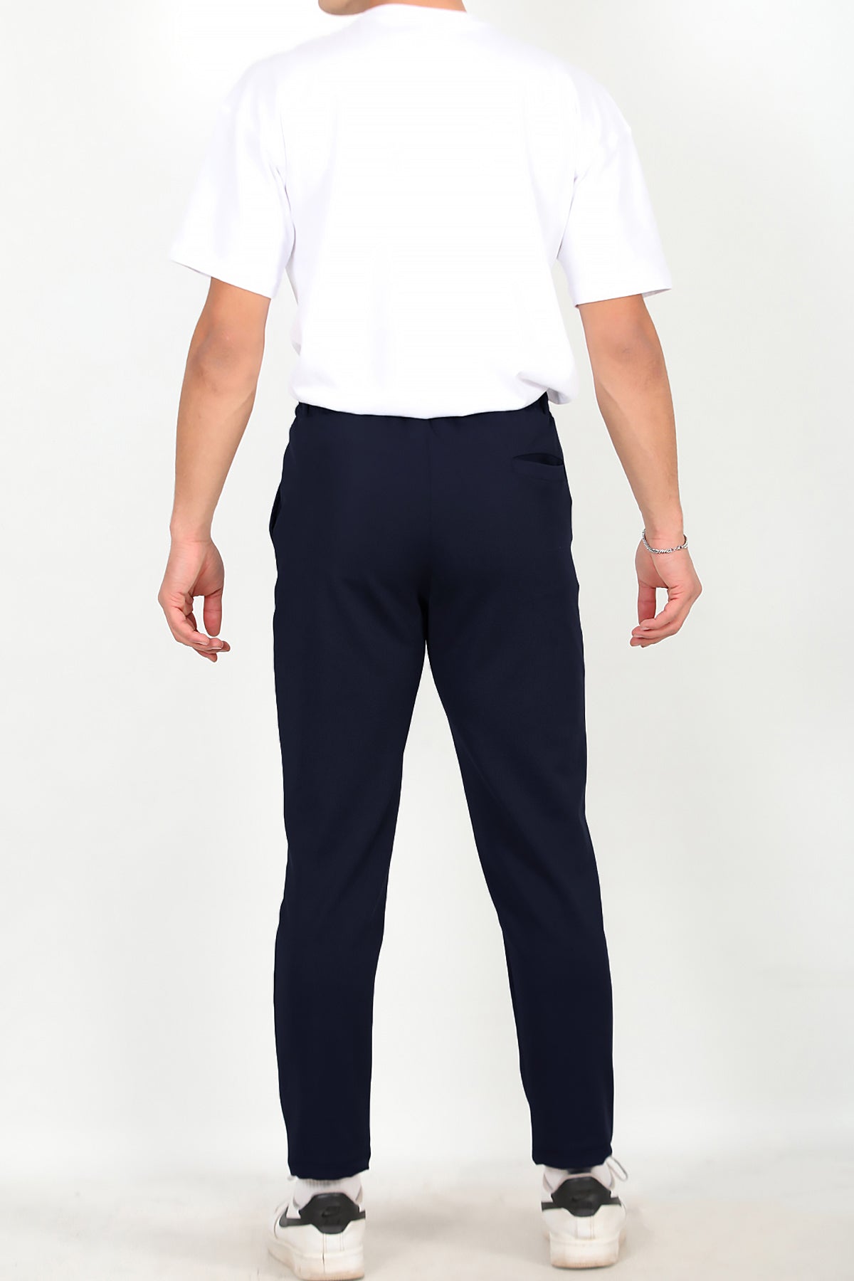 Erkek Düğmeli Jogger Pantolon Lacivert