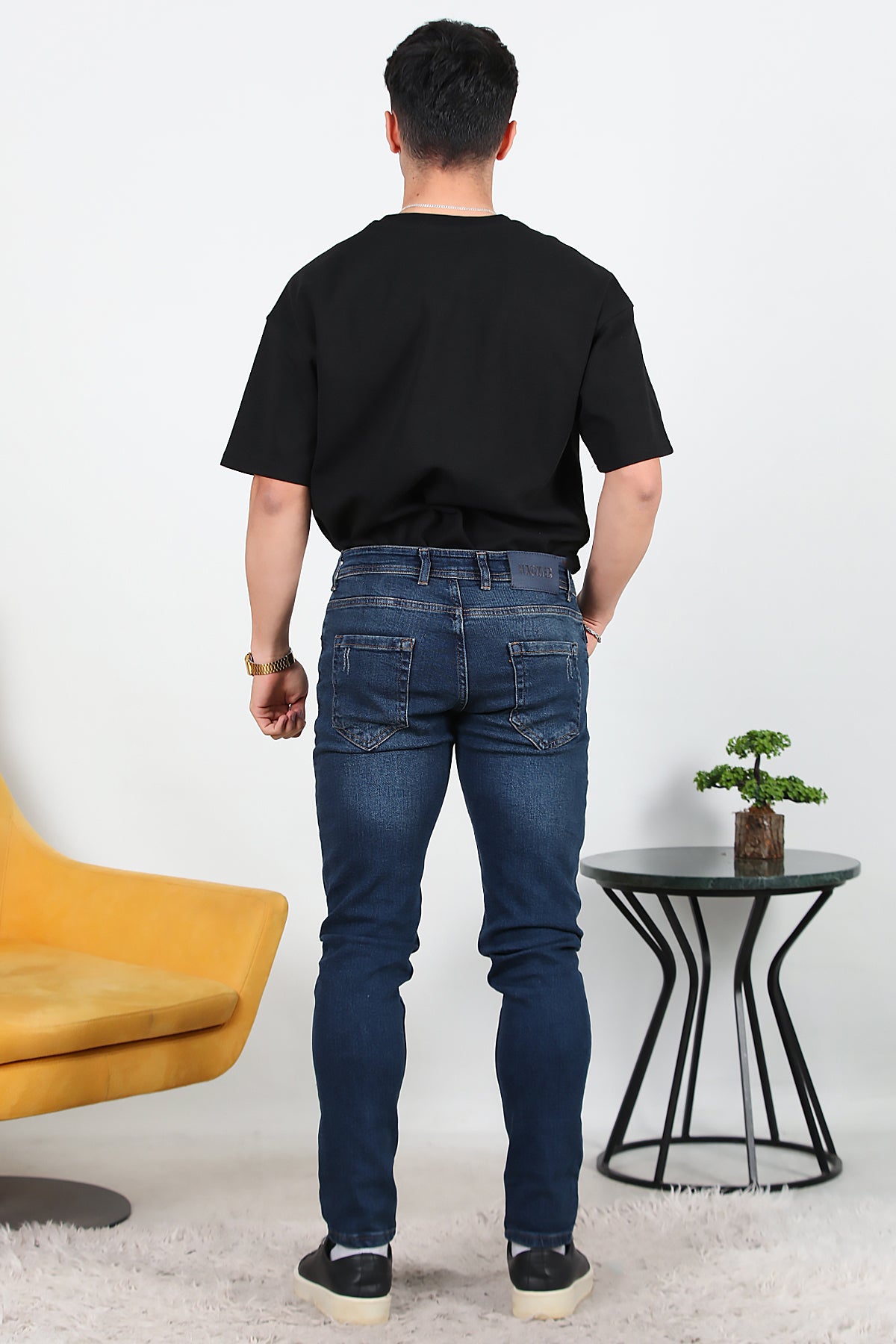Erkek Tırnaklı Slim Kot Pantolon