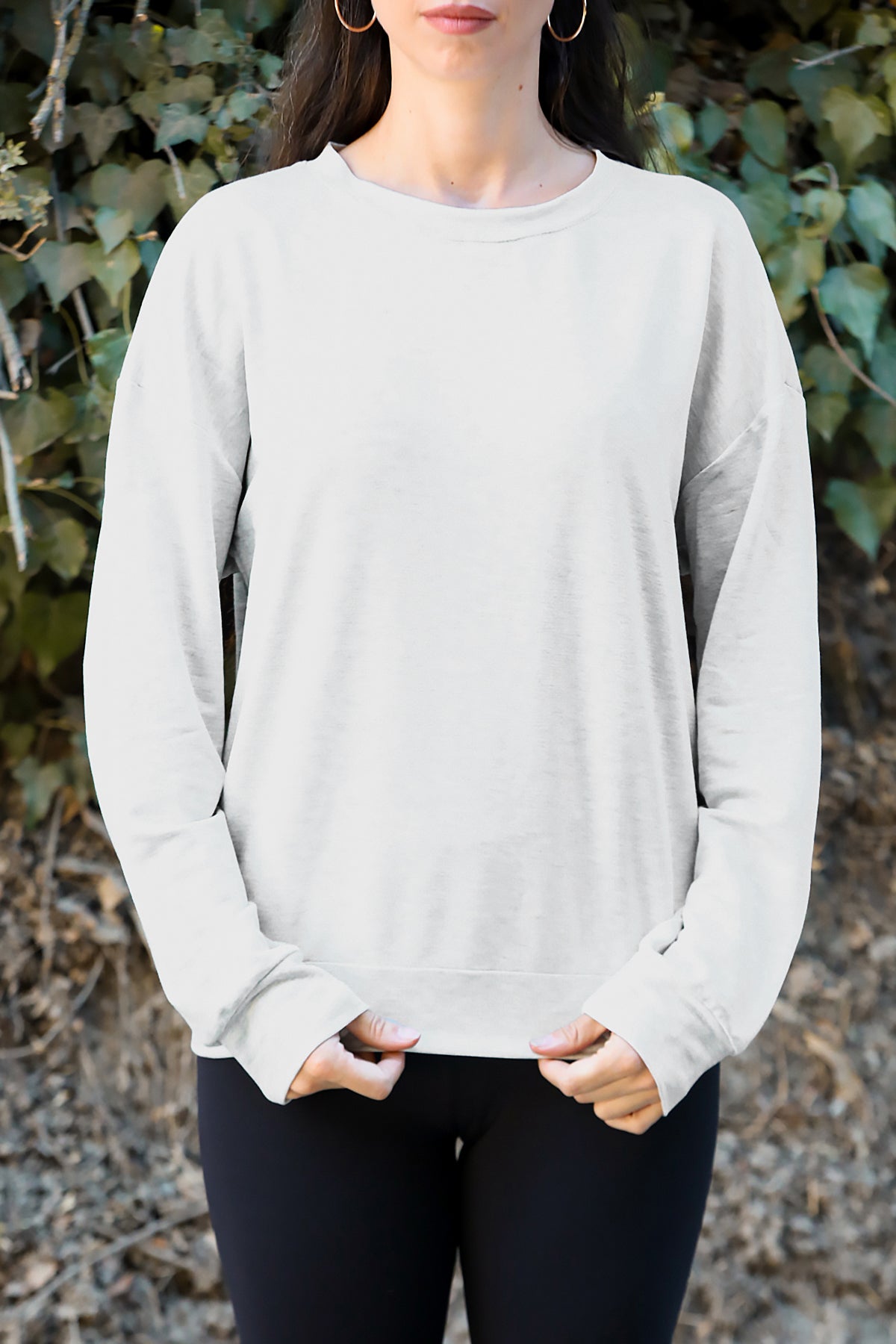 Kadın Oversize Bisiklet Yaka Sweat Taş