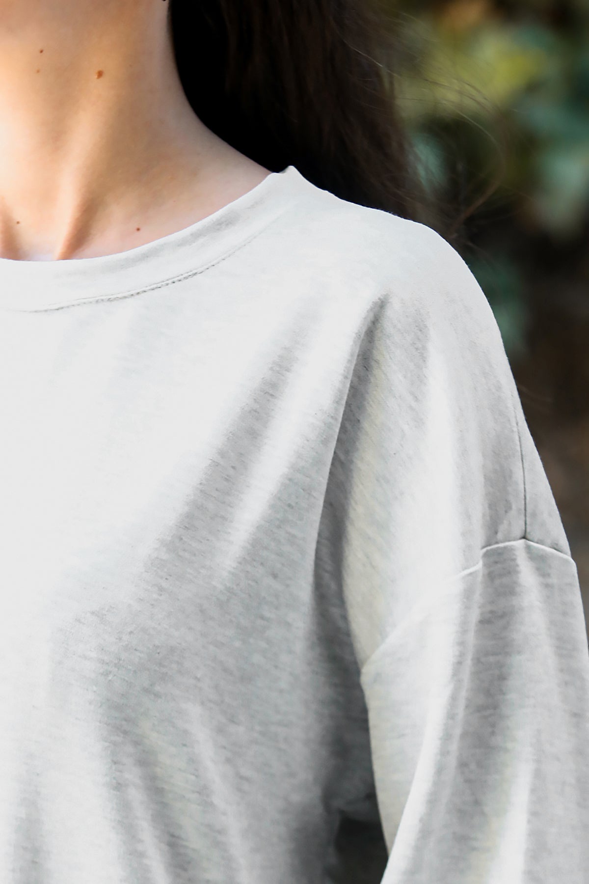 Kadın Oversize Bisiklet Yaka Sweat Taş