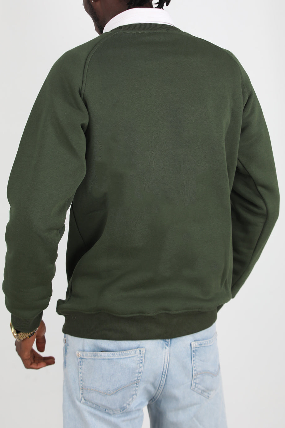 Trimcrew Erkek 3iplik Omuz Çimalı Sweat Haki