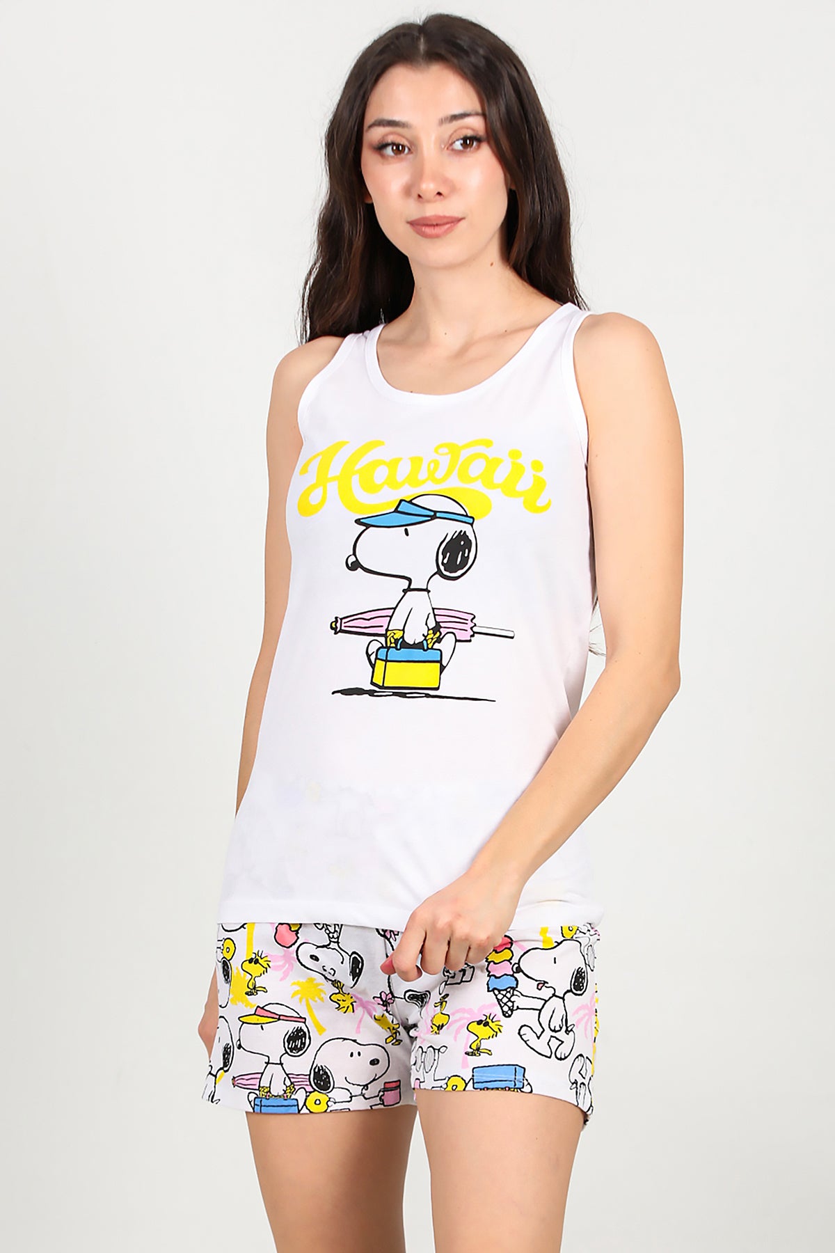 Kadın Pijama Takımı Sarı