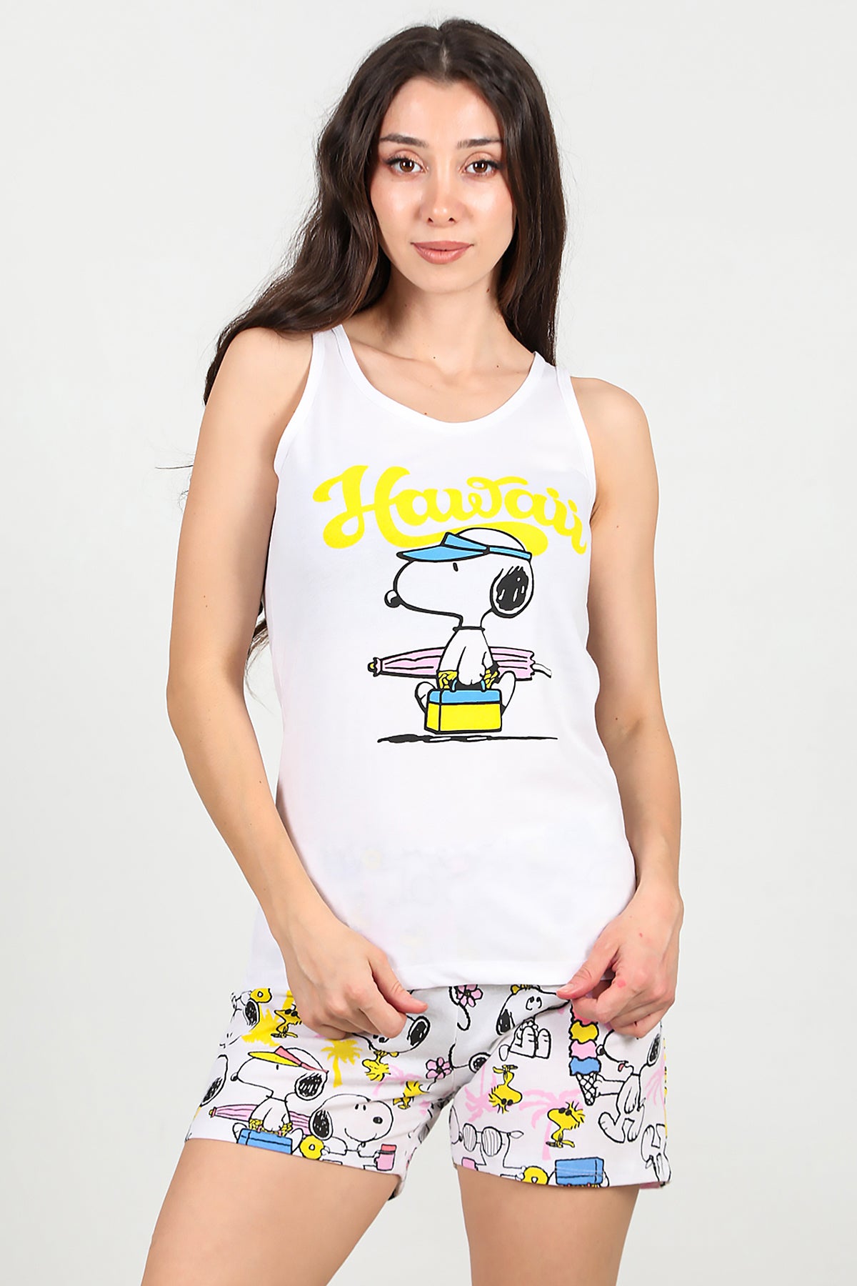 Kadın Pijama Takımı Sarı
