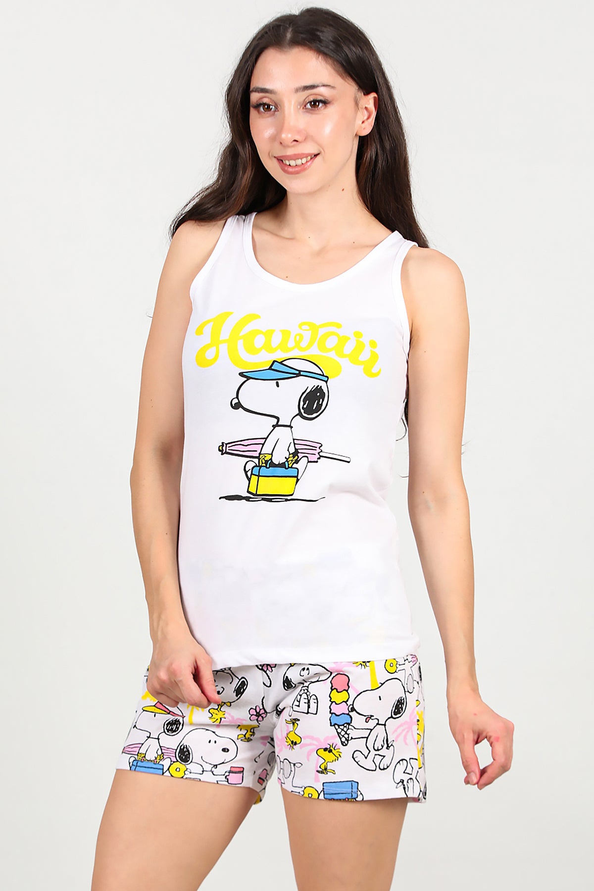 Kadın Pijama Takımı Sarı