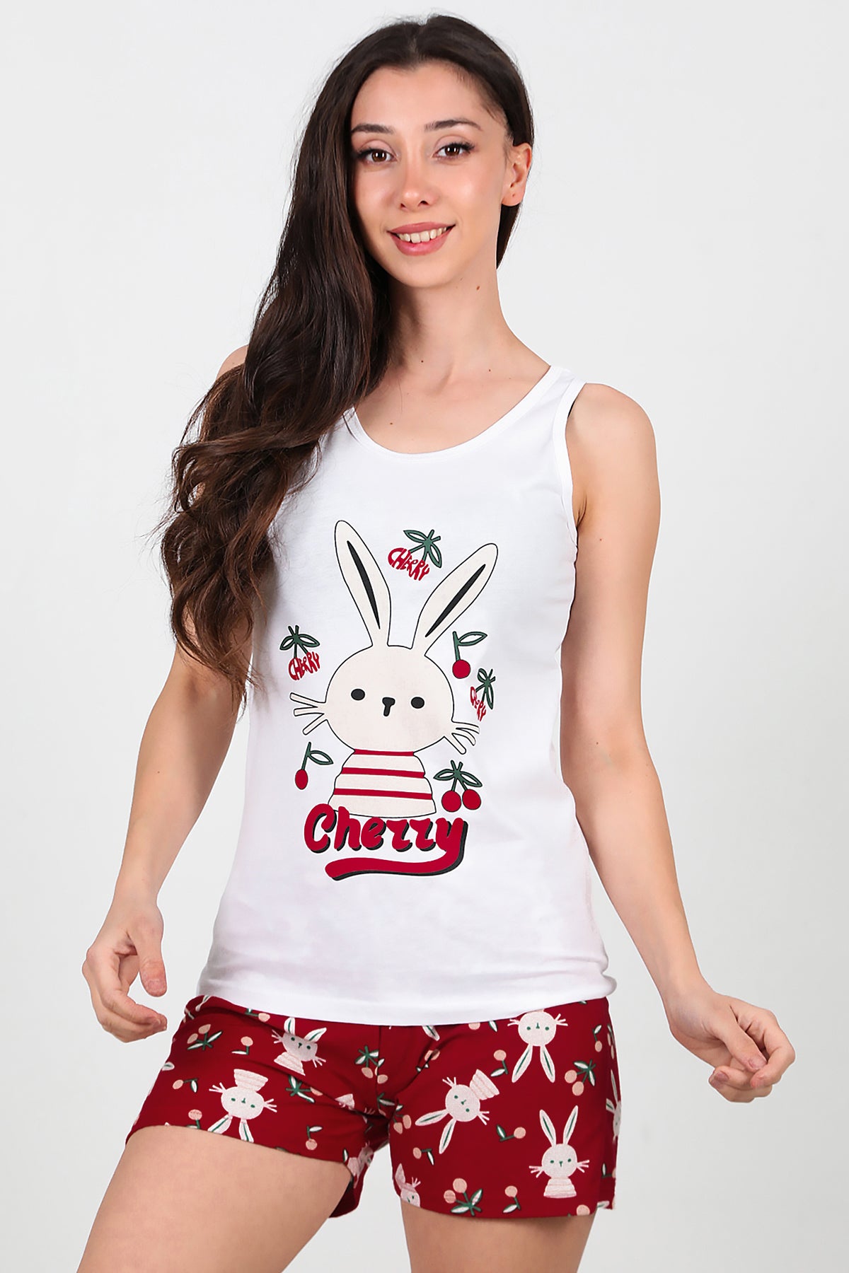 Kadın Pijama Takımı Bordo