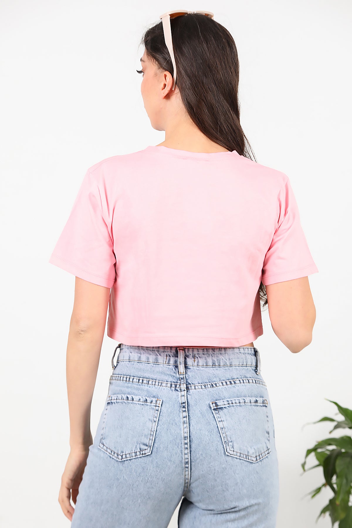 Kadın Kısa T-shırt Pembe