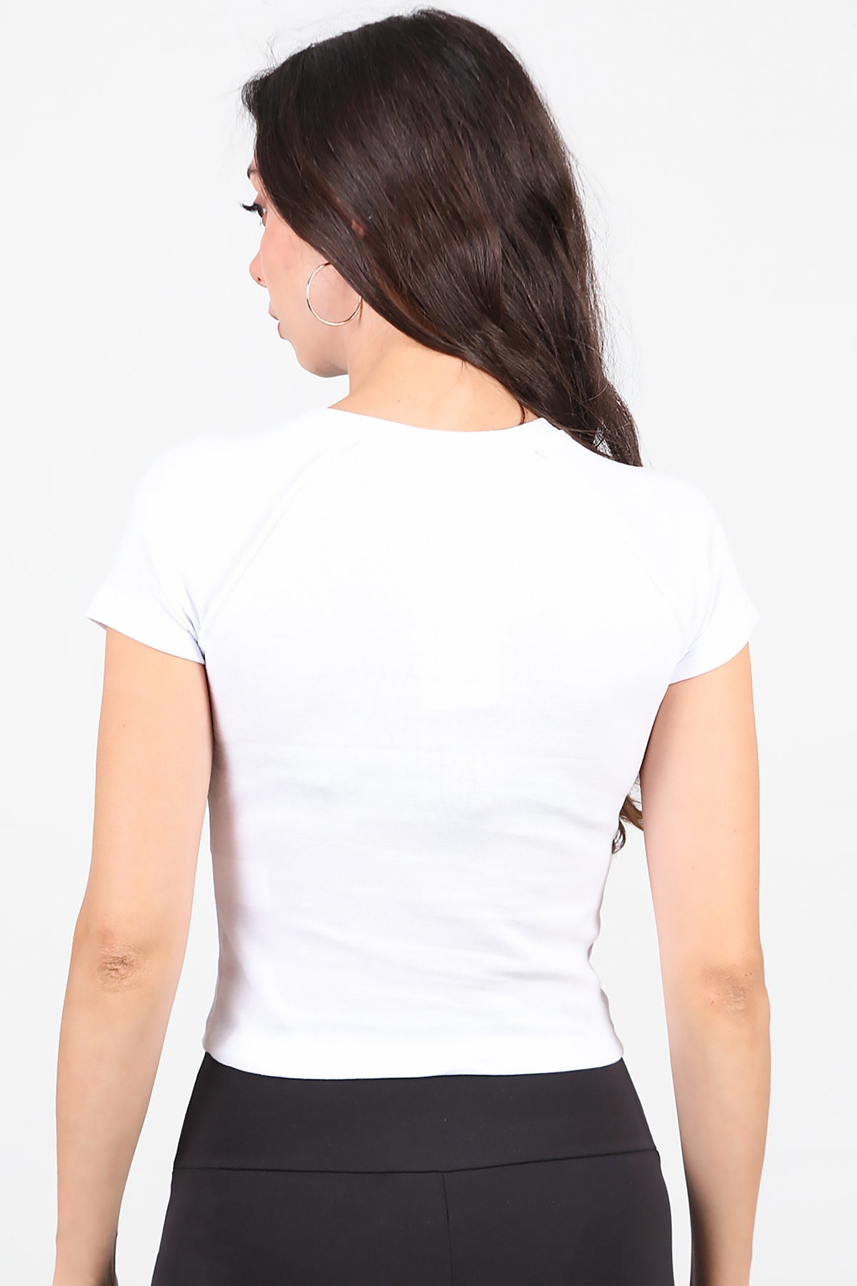 Kadın Yazı Baskılı T-Shirt Beyaz