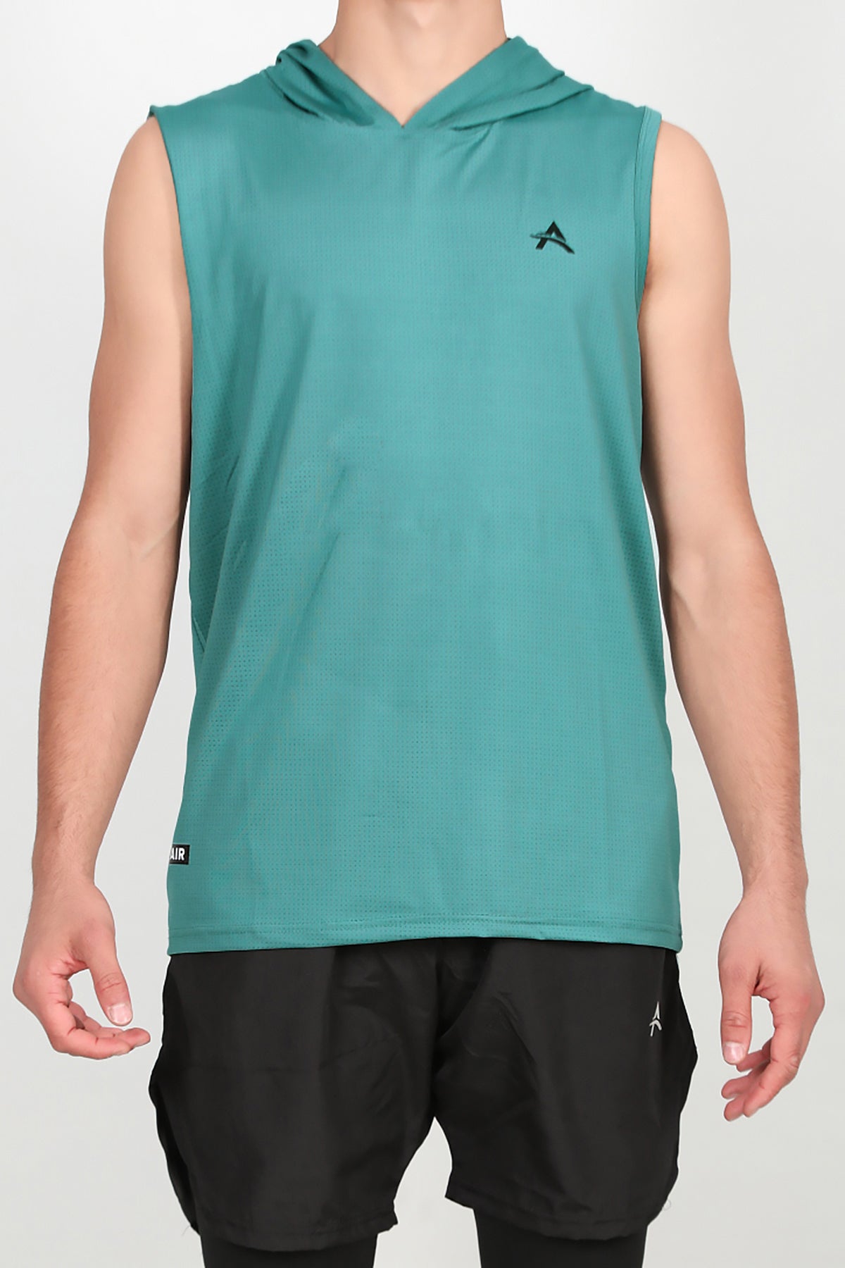 Erkek Kapşonlu Kolsuz T-shirt Çağla Yeşili