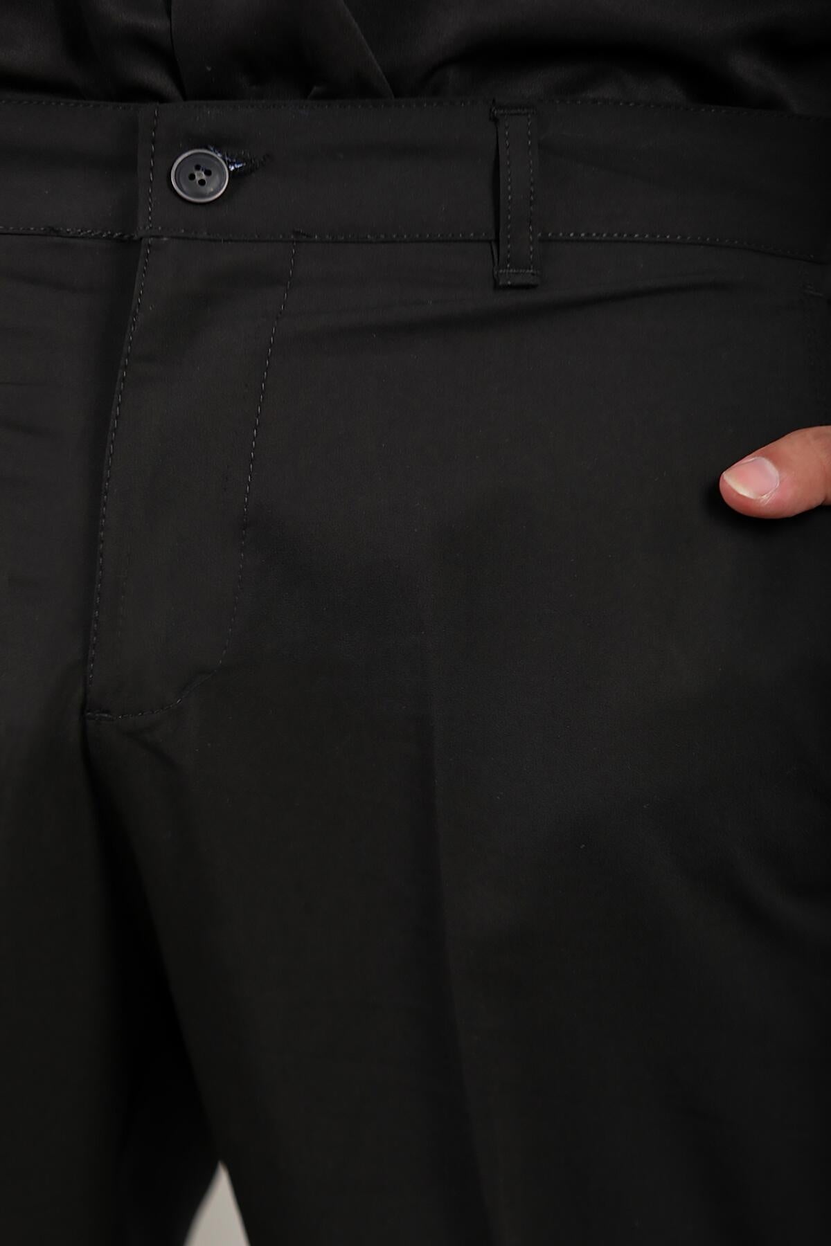 Erkek Kumaş Pantolon Siyah - Kumaş Detayı