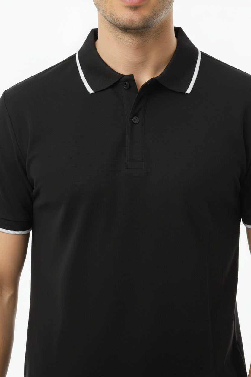 Classic Erkek Polo Yaka Tshırt Siyah
