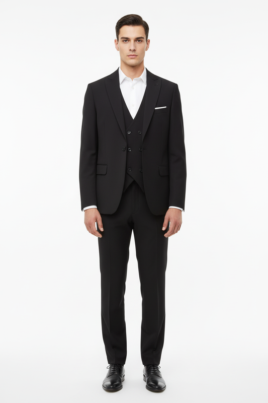 Double Erkek Double 3lü Takım Siyah