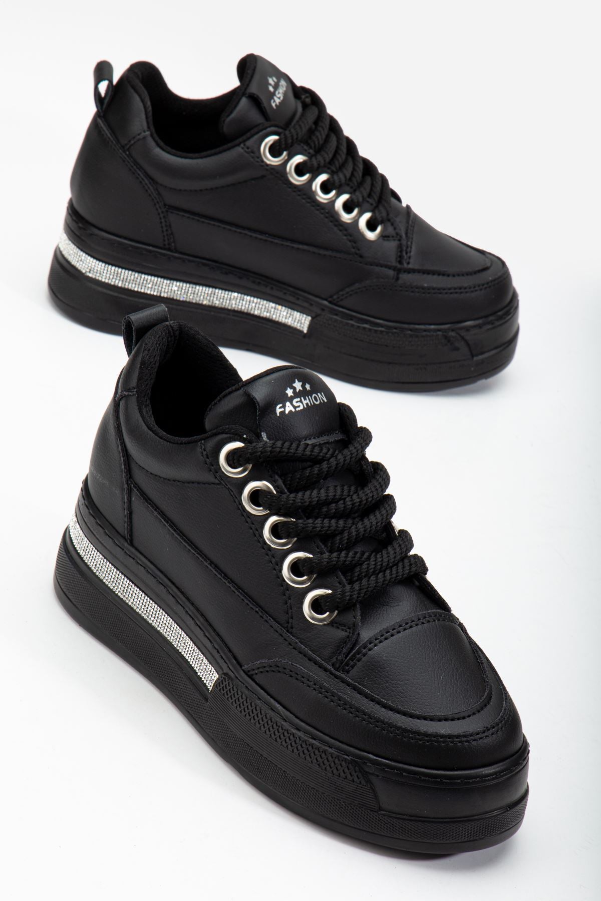 Granes Kadın Siyah Gizli Topuk Sneaker