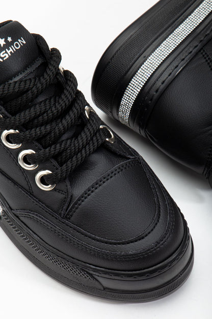 Granes Kadın Siyah Gizli Topuk Sneaker